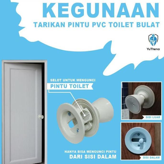 Homemid- Handle Pintu Kamar Mandi Gagang Pintu Kamar Mandi Handle Bulat Toilet