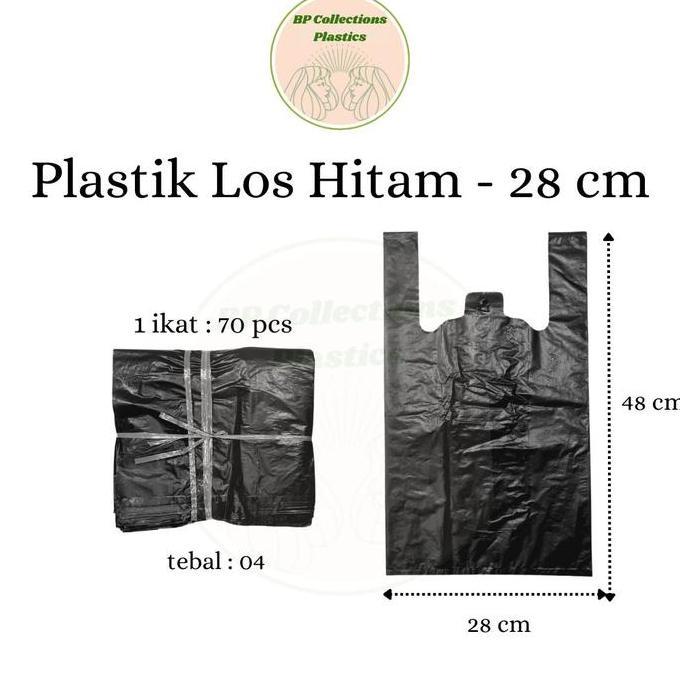 Gaslangsung- 1 Bal 25 Ikat Plastik Hd Los Hitam Tebal Kantong Kresek Kiloan 17 24 28 35 40 Cm Packin