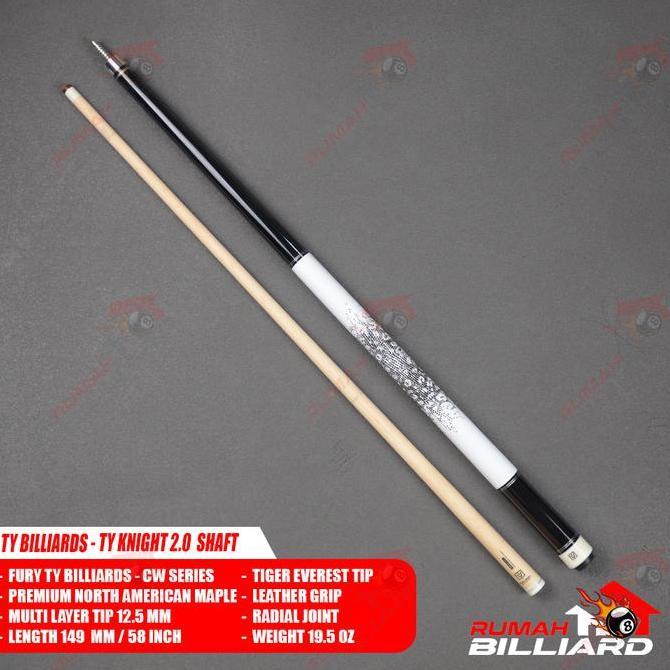 Stick Billiard - Billiard Cue - TY CW-4 - White - TY Knight 2.0 Low Deflection
