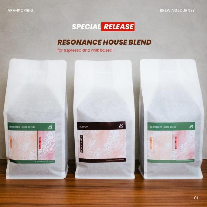 Resonance House Blend 70:30 Roasted Beans - Kopi Blend Robusta Aica 1 Kg