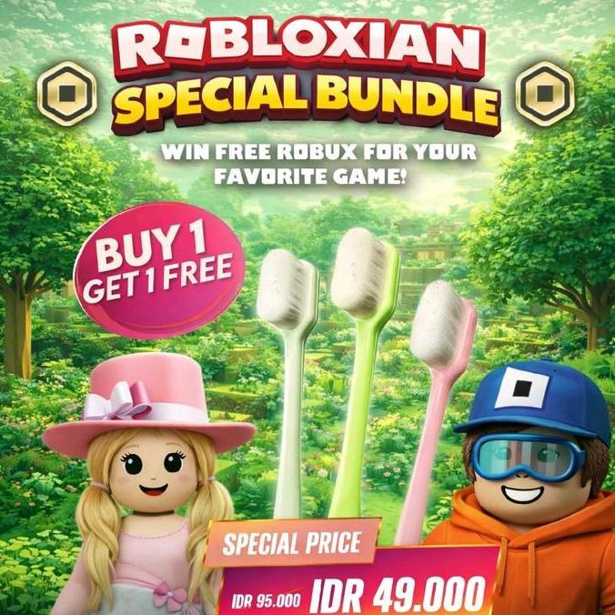Lansungkirim- [Robloxian Special Bundle] - Buy 1 Get 1 Free Lumint Super Cloud Toothbrush Sikat Gigi