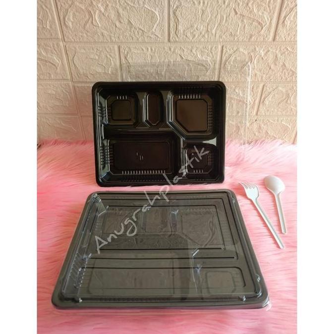 TERMURAH - Mika Bento 5 Sekat BESAR / Bento Box 5 Sekat JUMBO (PER PACK)