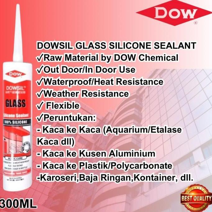 Lancarjaya- Lem Dowsil Glass Silicone Sealant/Silicone Sealant Dowsil/Dow Sil Glas