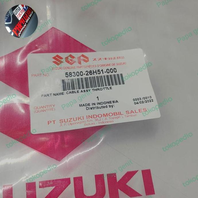 kabel gas thunder 125 HAK original nos