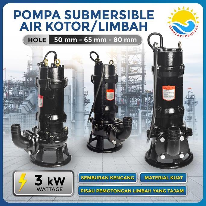 Pompa Air Celup Limbah Pompa Celup Pemotongan pompa hisap lumpur pompa hisap septictank 3Kw