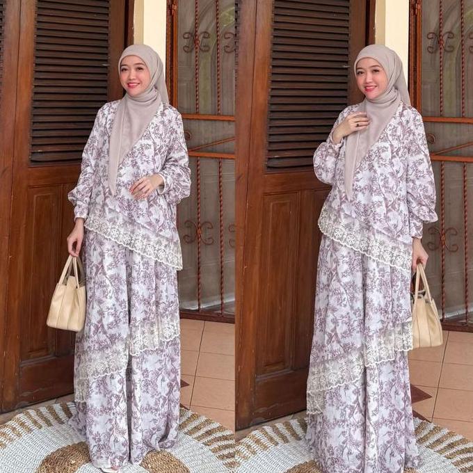 Hokywoi- Joley Cloth - Hafizah Dress Outfit Kondangan Elegant Simple Mewah Kekinian Allsize Gamis Pe