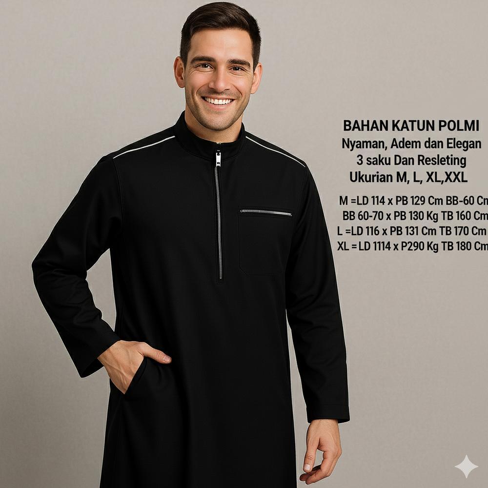 ORIGINAL BAJU MUSLIM PRIA JUBAH GAMIS PRIA DEWASA PREMIUM / JUBAH PRIA TERLARIS/ JUBAH TERBARU