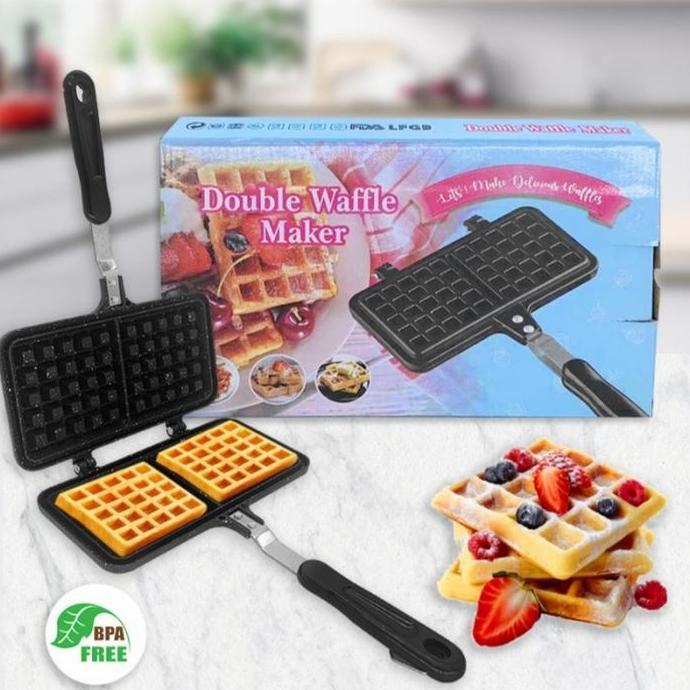 TERBARU - Double Waffle Pan Maker Croffle Pancake