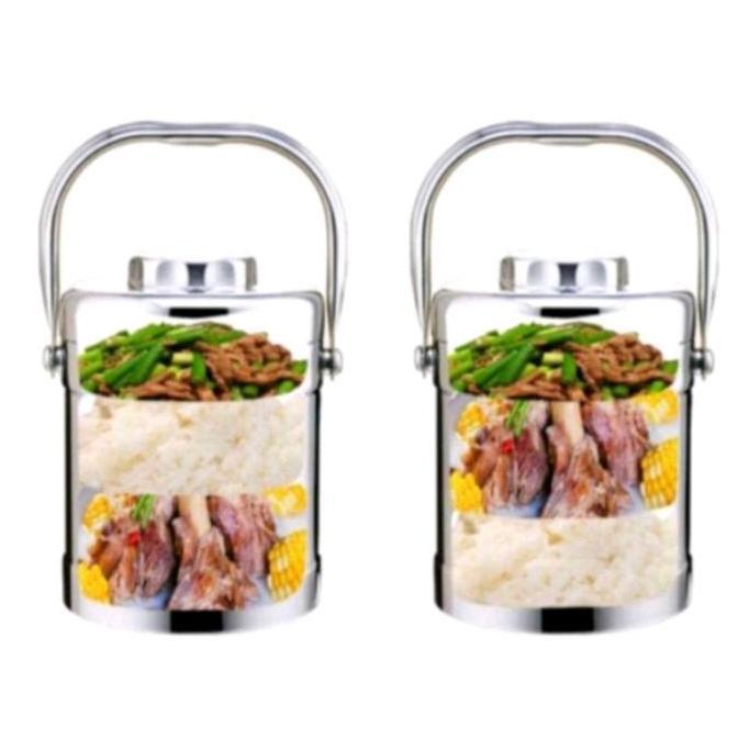 Yxwrg- Rantang Tunggal 2Liter / Rantang Stainless Steell / Bekal / Handpan