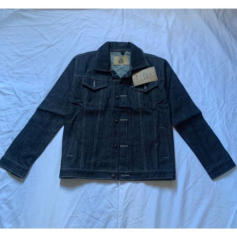 Diskon Jaket Denim 14Oz - Jaket Jeans Pria - Jaket Denim Trucker - Raw Denim