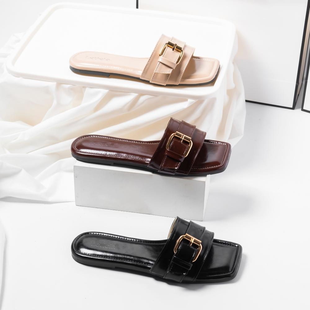 promo leony - vero sandal flat wanita | sandal teplek wanita sandal slop basic