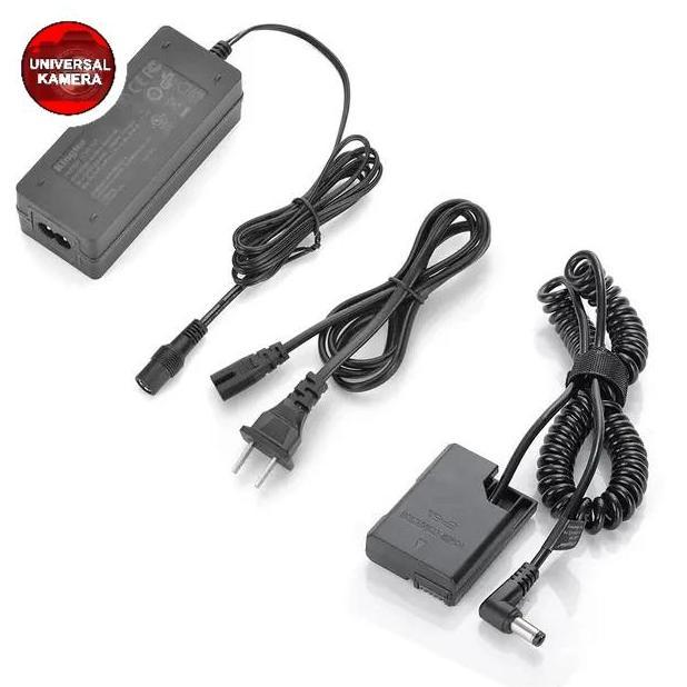 TERBARU - KINGMA Dummy Battery EN-EL14 For Nikon D3200 D3300 D3400 D5200 D5300 D5500  etc With AC Po