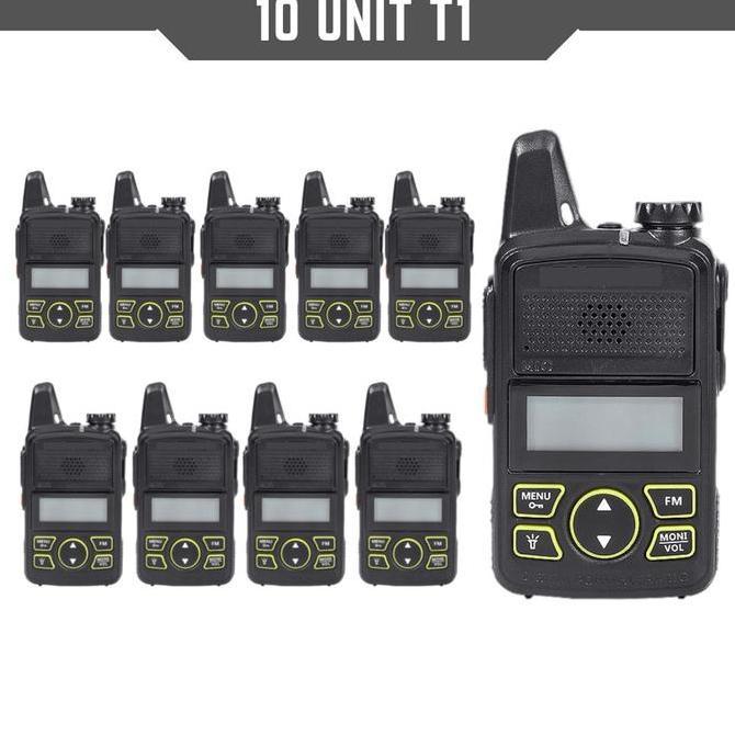 Terlaris Paket 10 Ht T1 Bft1 Bf-T1 Single Band Walkie Mini Handy Talky Bf T1 Walkie Talkie Baofeng T