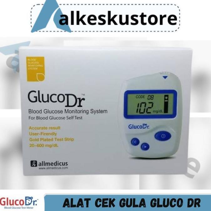 ALAT Gluco Dr Biosensor / Tes Gula Darah / Alat Gluco Dr+Strip