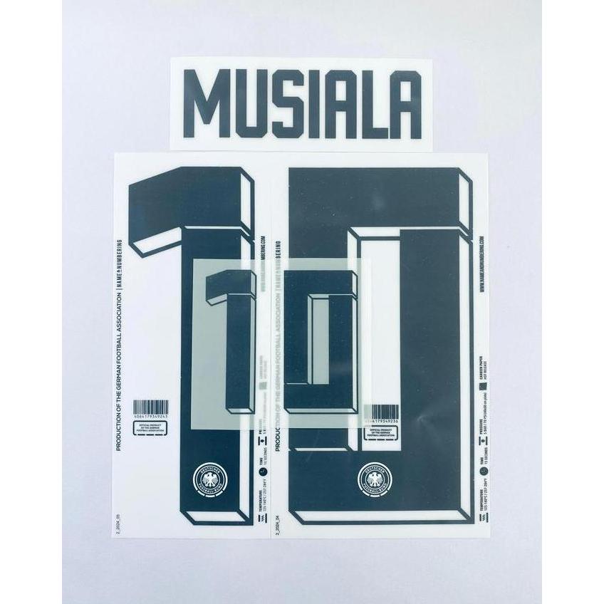 Nameset Jerman 2024 Home = MUSIALA (10). Original Nameset for Jersey.