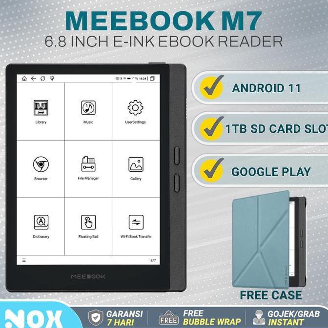 7"INCH Meebook M7 Pro HD E ink ANDROID 11 reader Kindle Boox likebook WIFI e-ink ebook reader layar 