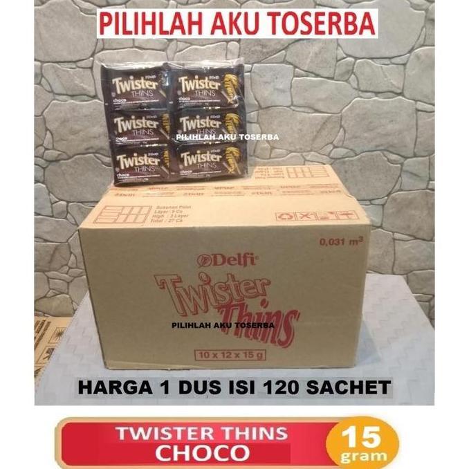 Twister Thins CHOCO 15 gr - ( HARGA 1 KARTON ISI 120 PCS )