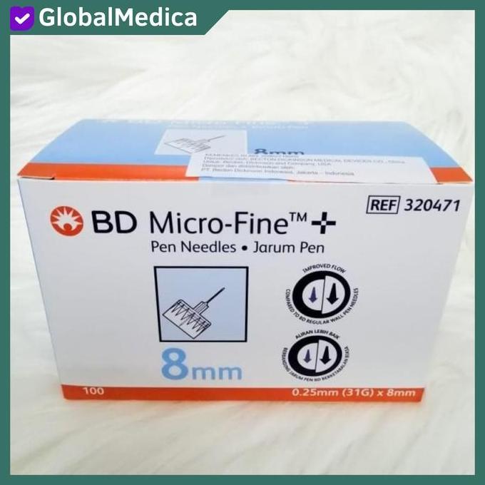 BD Micro fine, Pen Needle, Jarum insulin Biru 31g x 8mm