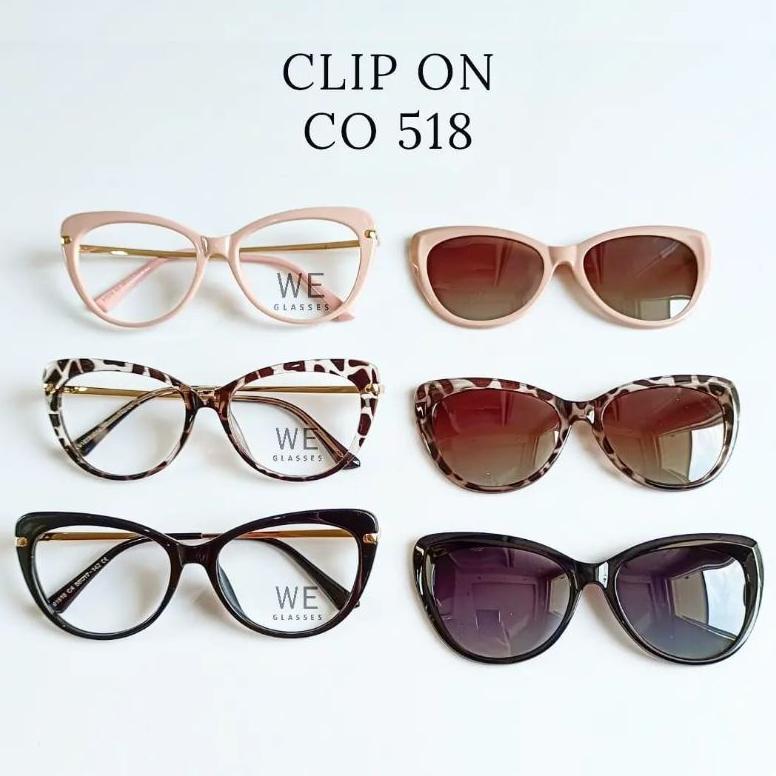 CO 518 KACAMATA CLIP ON, KACAMATA CLIP ON CAT EYE, LENSA POLARIZED