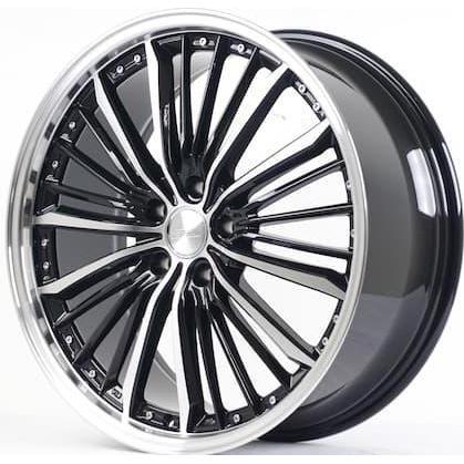 Velg Mobil Ring 20 HSR QUAREX Lebar 8,5 Lubang Pcd 5x114,3 Hitam Polis