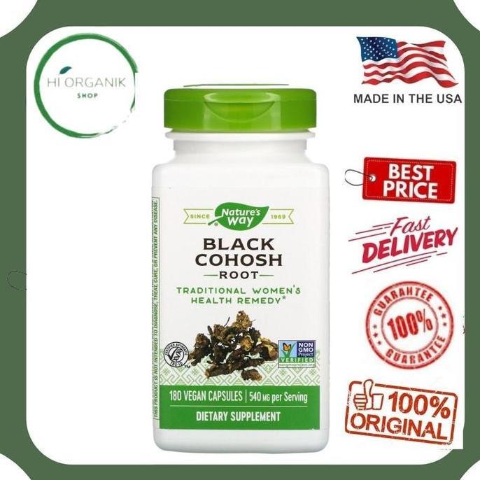 Nature's Way Black Cohosh Root 540 mg 180 m Caps Menopause Support