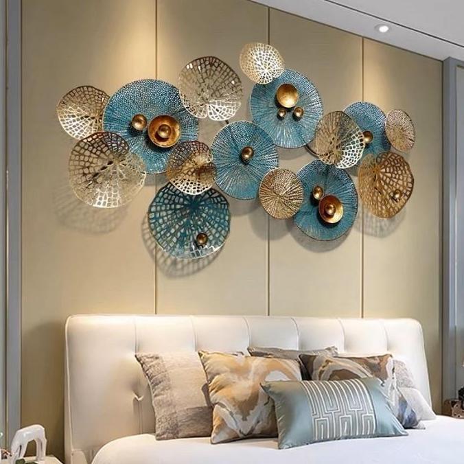 Oslo Luxury Wall Decor Metal Iron Hiasan Dinding Besar Besi Logam Lukisan Tangan Berlapis Efek Vinta