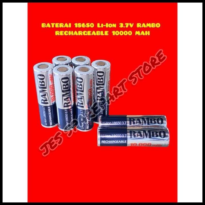 BEST DEAL BATERAI 18650 LI-ION 3.7V RAMBO RECHARGEABLE 10000 MAH 