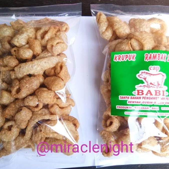 Krupuk Rambak Babi cap Babi Asli Bali 200 gram