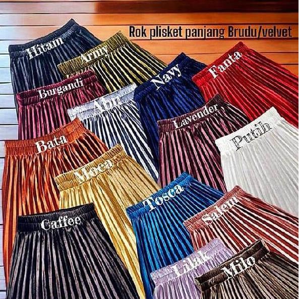 ROK BLUDRU PLISKET PANJANG WANITA TERBARU / ROK PANJANG WANITA BLUDRU Muslim Dewasa Bawahan Maxi Hit