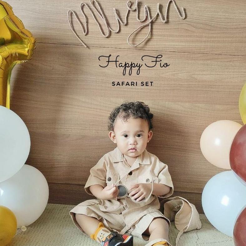 Termurah  Setelan Bayi Dan Anak Safari Set By Happyfio (Zoo Keeper)