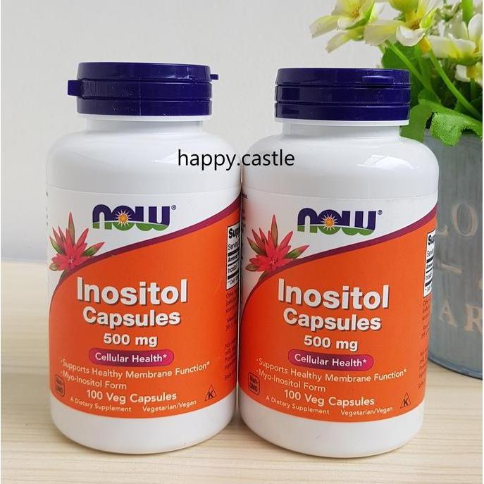 NEW NOW Inositol Capsules 500 mg Inositol Kapsul 500 mg