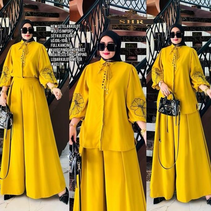 SHR SET KULOT WOLLPES Muslim Setelan