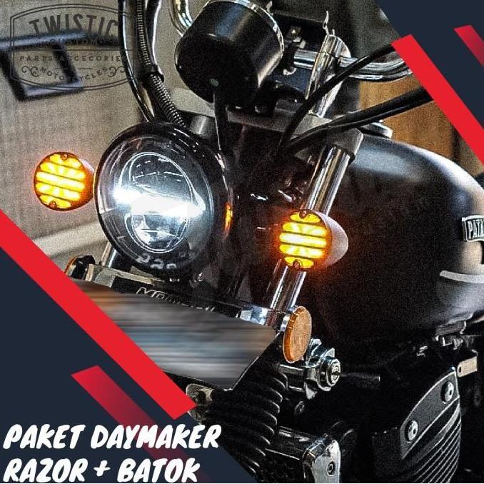Promo Paket Lampu Daymaker 5.75 Razor Batok Benelli Patagonian Eagle 250 Diskon
