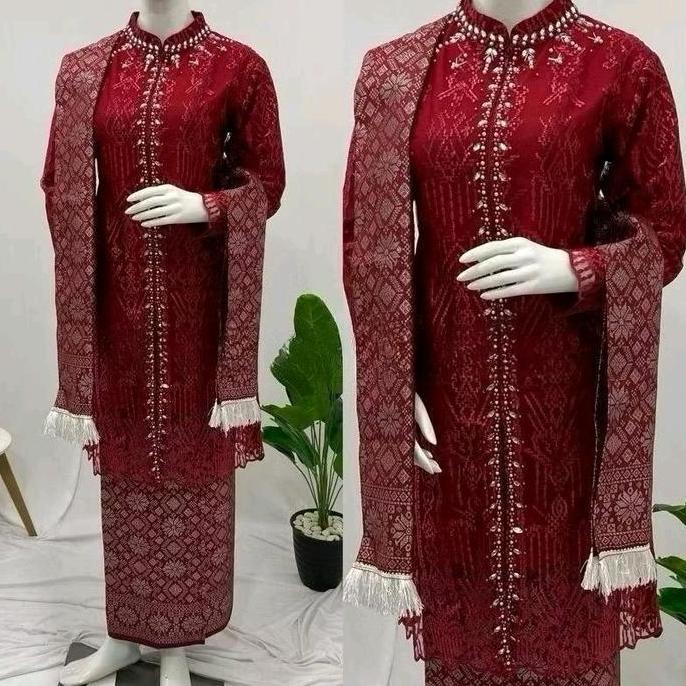 VIRAL TUNIK KEBAYA TILE PAYET BUTIK-KEBAYA MODERN (( KHUSUS SATU SET FREE SELENDANG PLUS HIJAB )keba