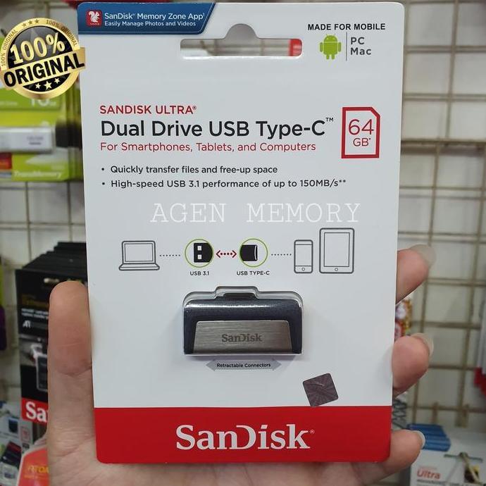 NEW SANDISK FLASHDISK OTG type C 64GB
