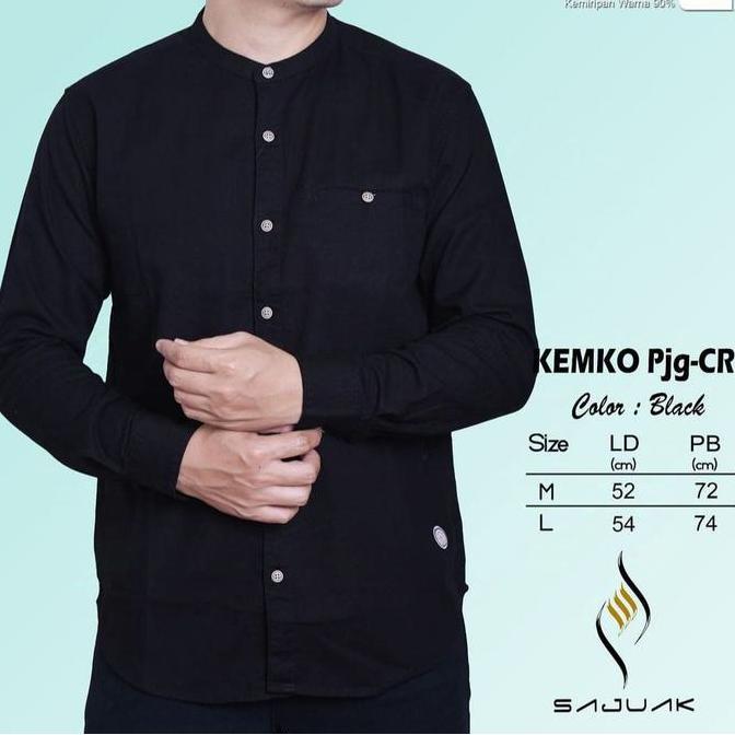 (SAJUAK PREMIUM) Baju Koko Pria Lengan Panjang || Kemeja Koko Panjang || Baju Koko Pria || Baju Musl