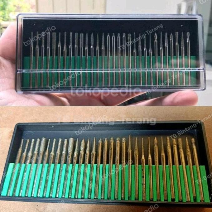 1 SET MATA BOR MINI GRINDER INTAN UKIR KIKIR POLES DIAMOND BURR ROTARY