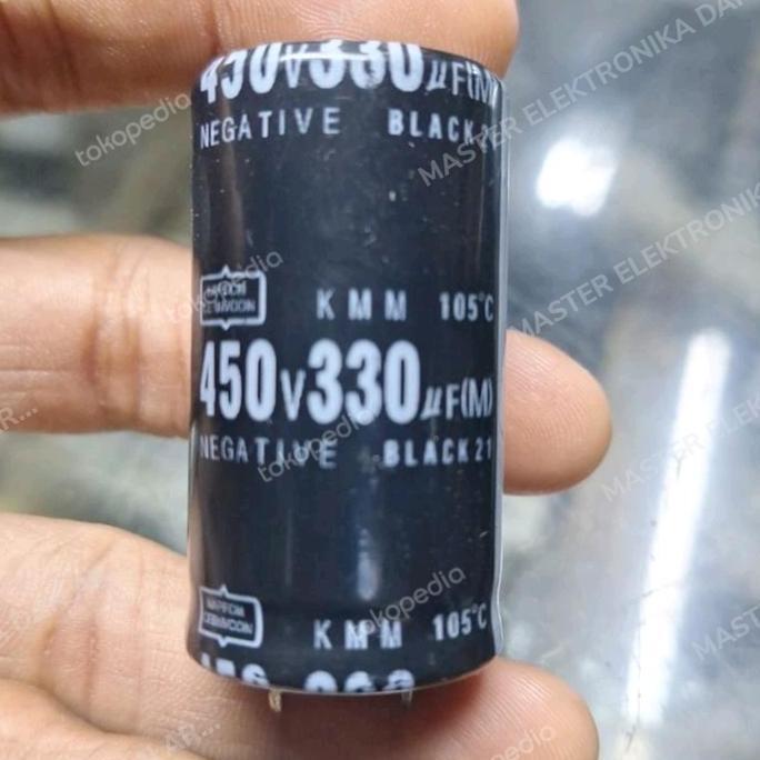 6678 kapasitor elco 330uf 330 uf 450volt 450 volt nippon kurus asli TERBATAS