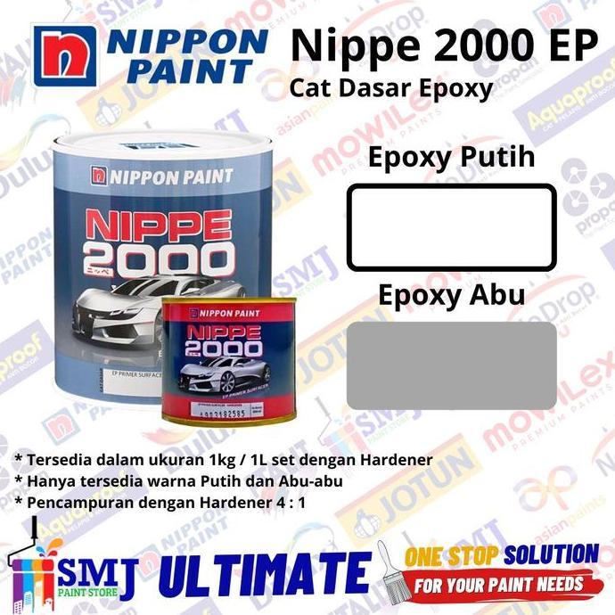 Cat Dasar Epoxy Surfacer Primer Duco NIPPE 2000 EP warna - Putih 1kg