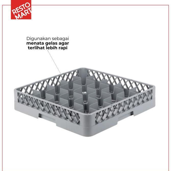 Rak Gelas / Keranjang Gelas 25 Lubang / 25 Compartment Glass Rack RESTOMART Plastik (2835035) (F12) 