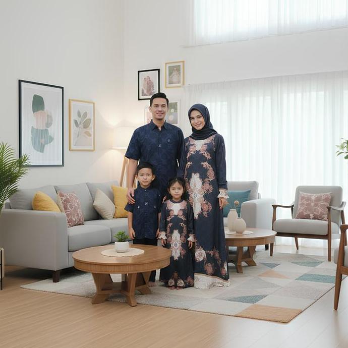 Hakkies Family Set Serimbit Keluarga Lebaran 2026 Baju Muslim Modern untuk Ibu Bapa & Anak-anak