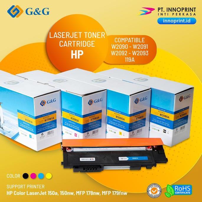 DF202 - Tinta Toner Printer W2090-3 /119A Compatible HP ColorLaser 150a, 150nw