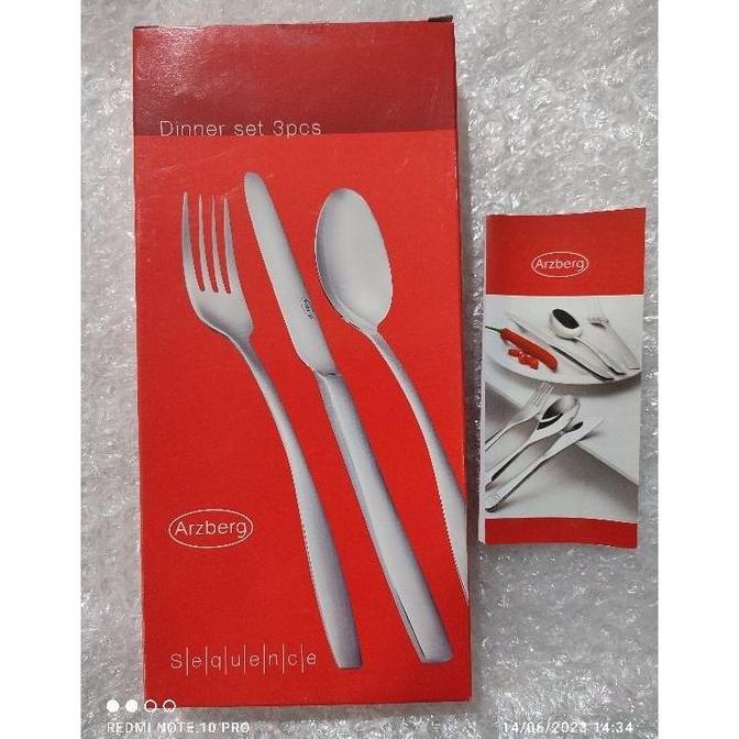 ARZBERG GERMAN Dinner Set 3 Pcs / Sendok Makan Set Stainless steel