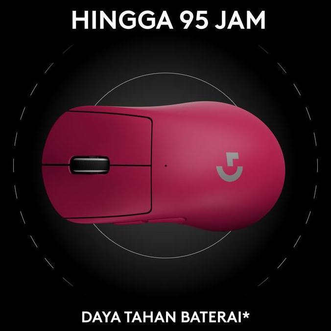 Logitech G PRO X SUPERLIGHT 2 DEX LIGHTSPEED Wireless Gaming Mouse, Mouse Ringan Pro-Grade 60g Denga