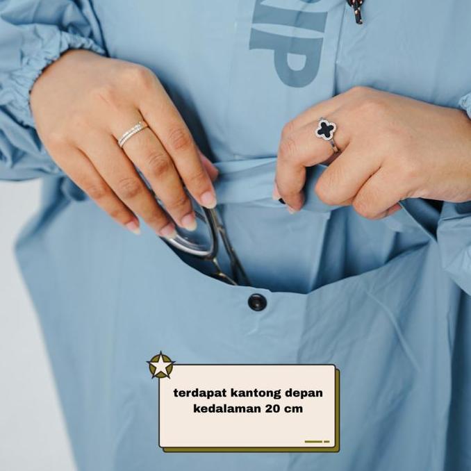 Jas Hujan Drip Project Rain | Jas Hujan Estetik Ponco Celana | Jas Hujan Jumbo Ponco Celana