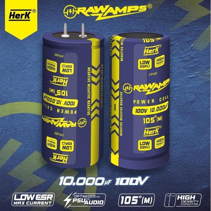 CAPASITOR ELCO HERK 10000UF 100V RAWAMPS 10000 MIKRO 100 ORIGINAL ASLI ASLI
