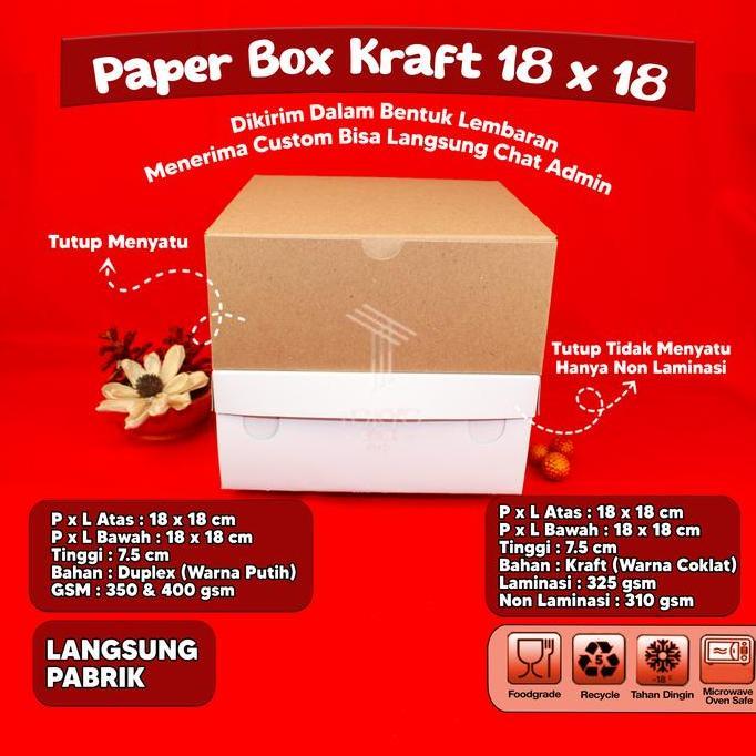 KATERING BOX TEBAL 325 GSM /KOTAK NASI KRAFT/KATERING BOX/DUS NASI (PER PACK) CS
