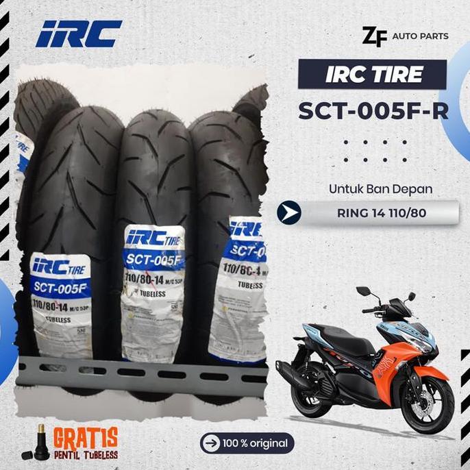 Ban Motor AEROX Ring 14 110/80 140/70 IRC SCT-005 TUBLES IRC