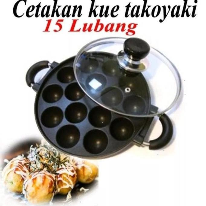 TERLARIS - Cetakan kue takoyaki Teflon anti lengket/cetakan kue cubit teflon sugg