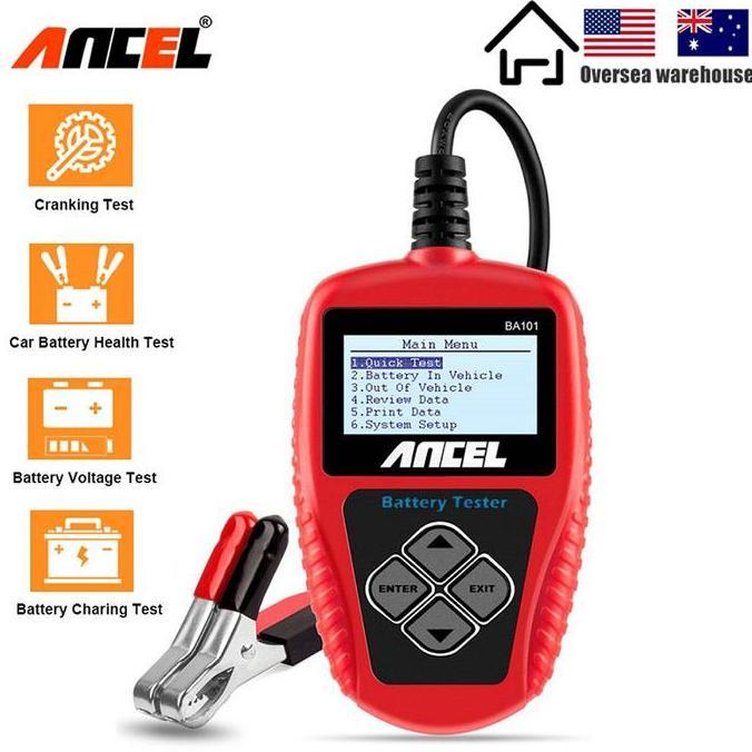 Ancel BA101 12V Alat Cek Aki Mobil Motor Test Battery ACCU Volt Tester